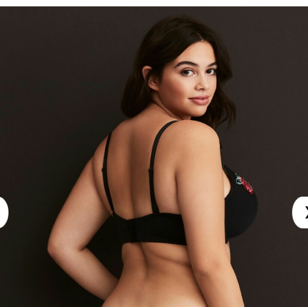Sexy push up bra with floral appliques - Picture 3 of 4